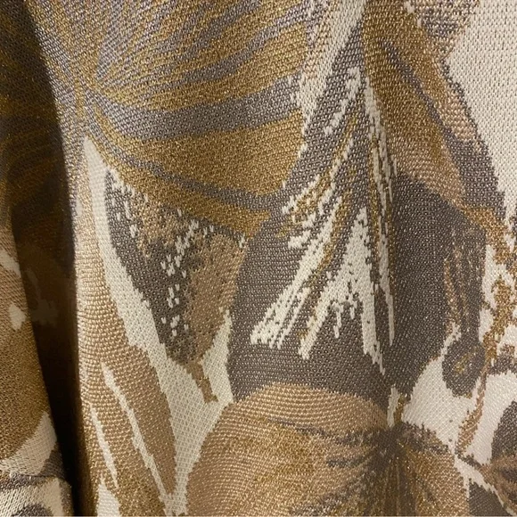 Zara Long Cardigan Coat Coatigan Duster in floral, gold print NWOT Size M - Picture 6 of 14